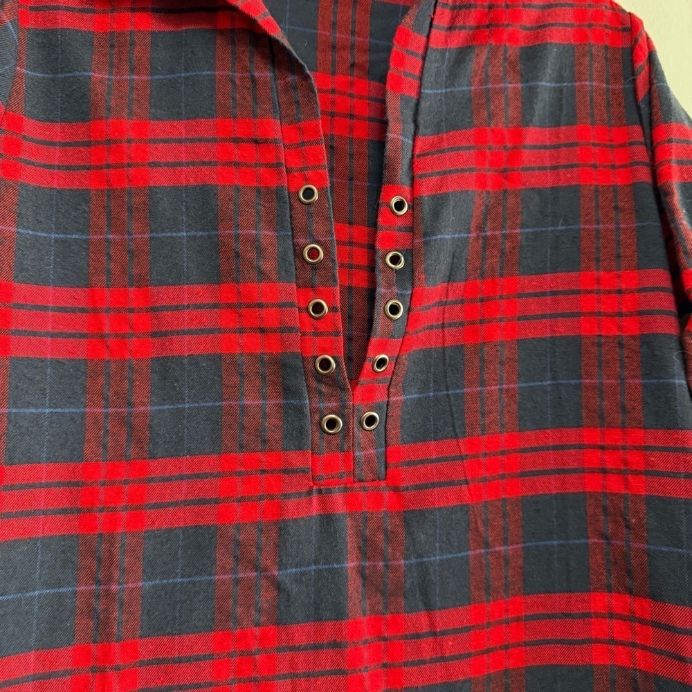 🧨 5/$25 Women’s Plaid Mini Shirt Winter Dress - Picture 4 of 6